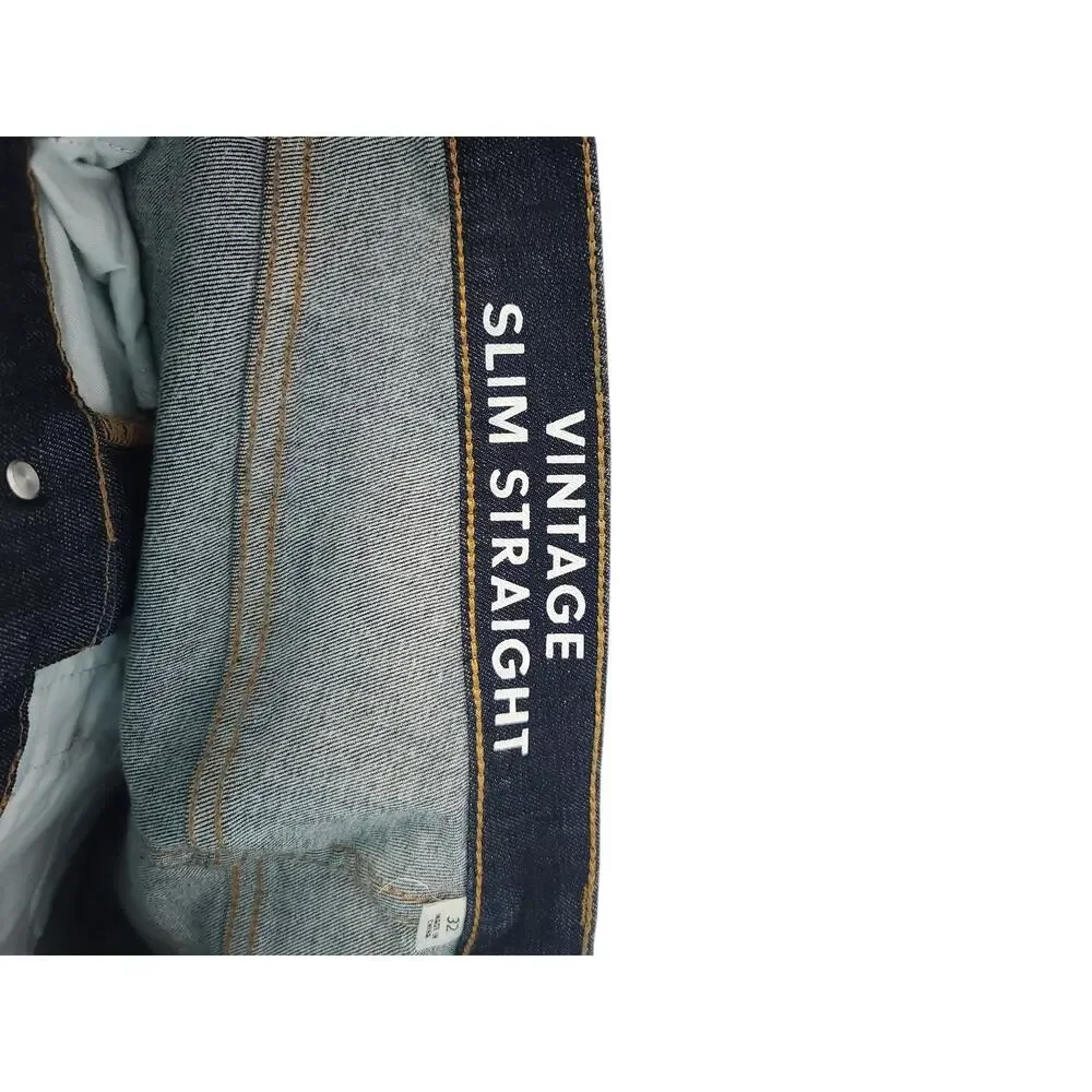 J Crew 9 Vintage Slim Straight Jeans 32 EUC Medium Wash Cotton Blend